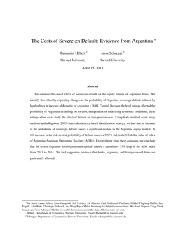 The Costs of Sovereign Default: Evidence from Argentina ∗