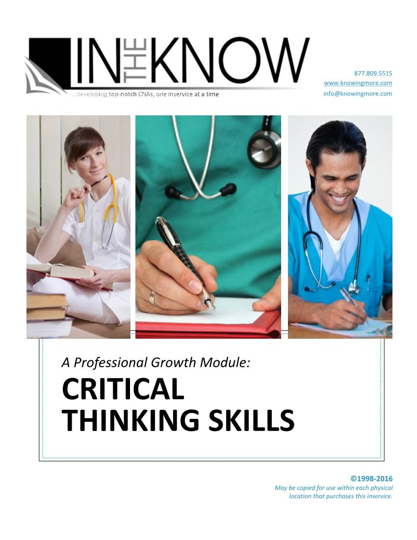 Critical Thinking Skills for the Learner