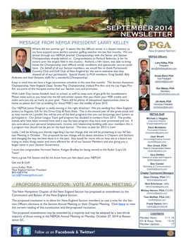 September 2014 Newsletter(Pdf)