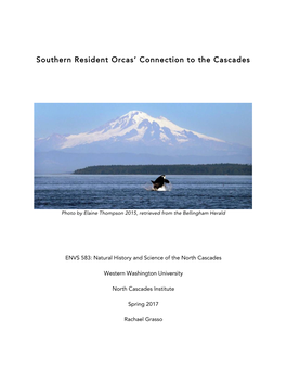 Southern Resident Orcas' Connection to the Cascades