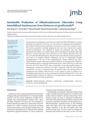 Sustainable Production of Dihydroxybenzene Glucosides