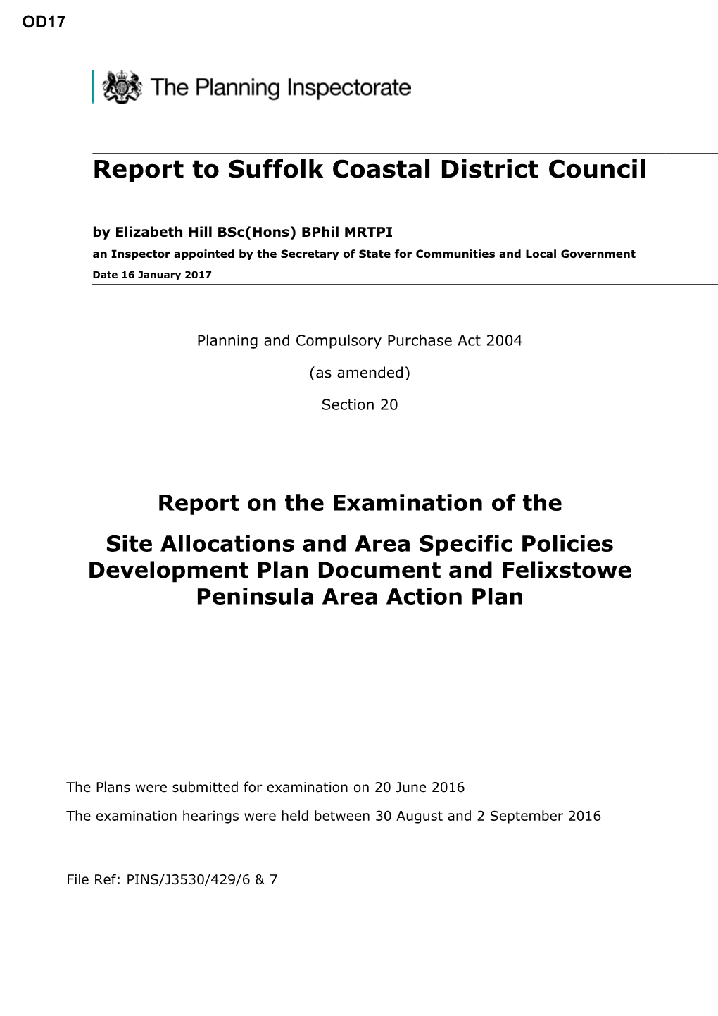 Suffolk Coastal Site Allocations DPD