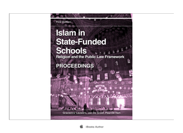 Islam in State-Funded Schools Religion and the Public Law Framework PROCEEDINGS