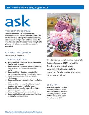 Ask® Teacher Guide: January 2020