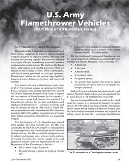 U.S. Army Flamethrower Vehicles (Part One of a Three-Part Series)