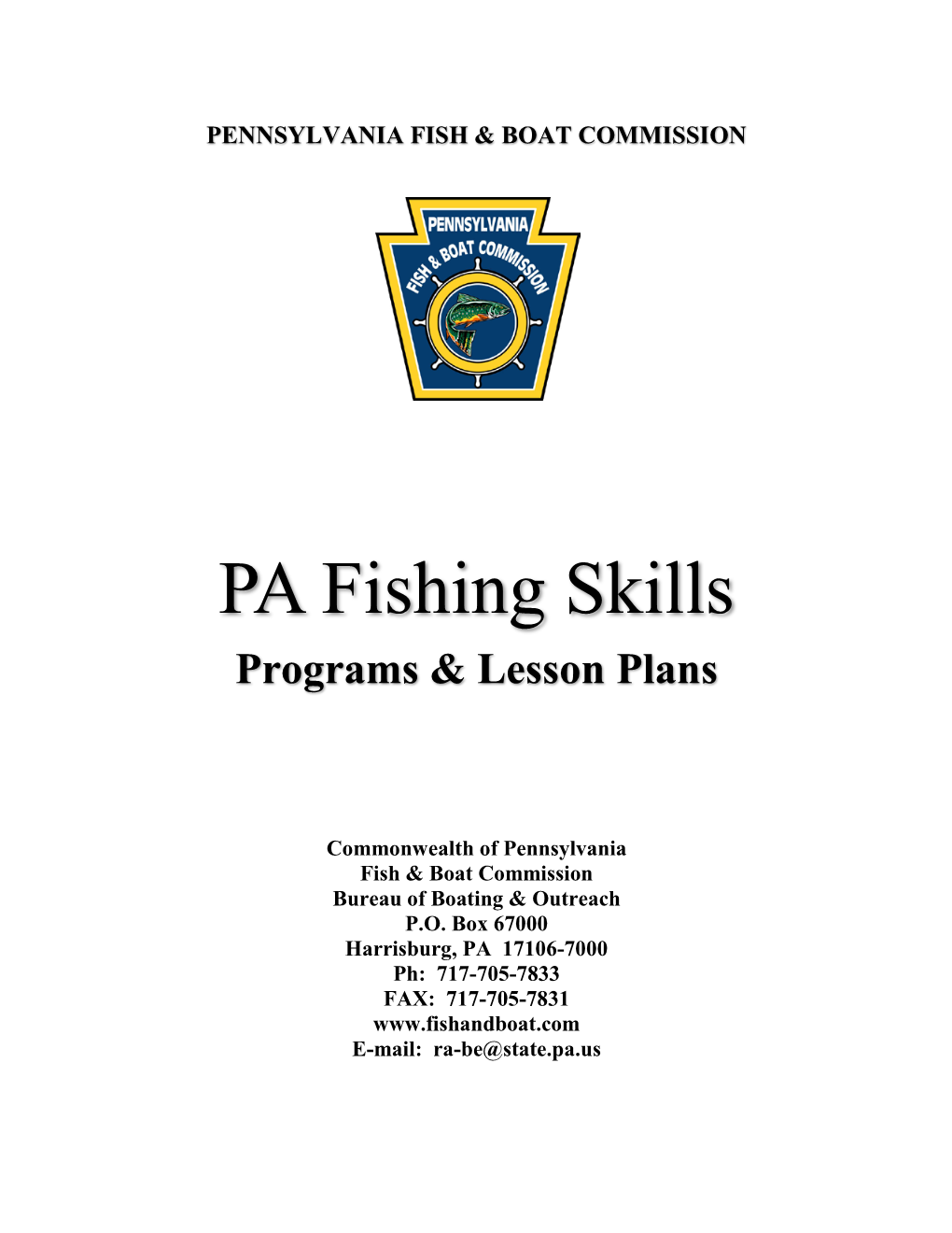 Handbook Fishing Skills Instructor