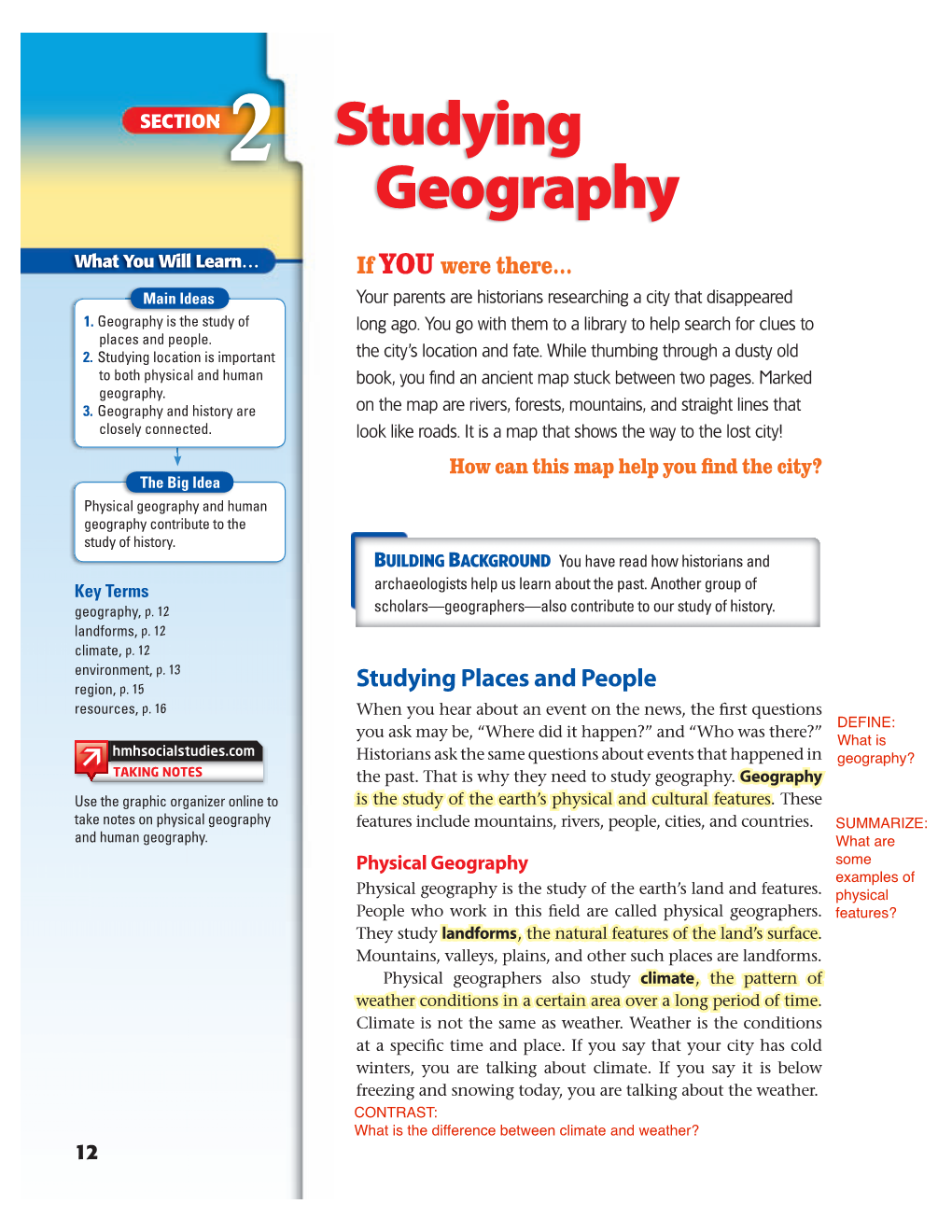 Studying Geography