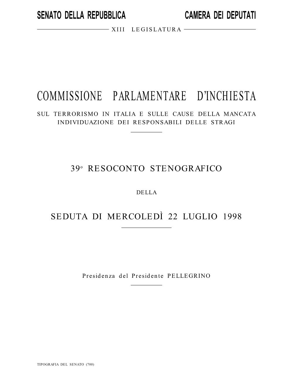 Commissione Parlamentare D'inchiesta