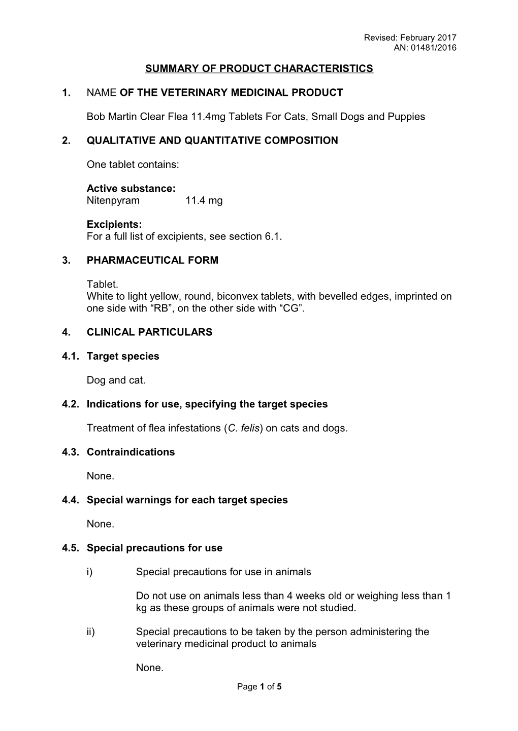 Summary of Product Characteristics