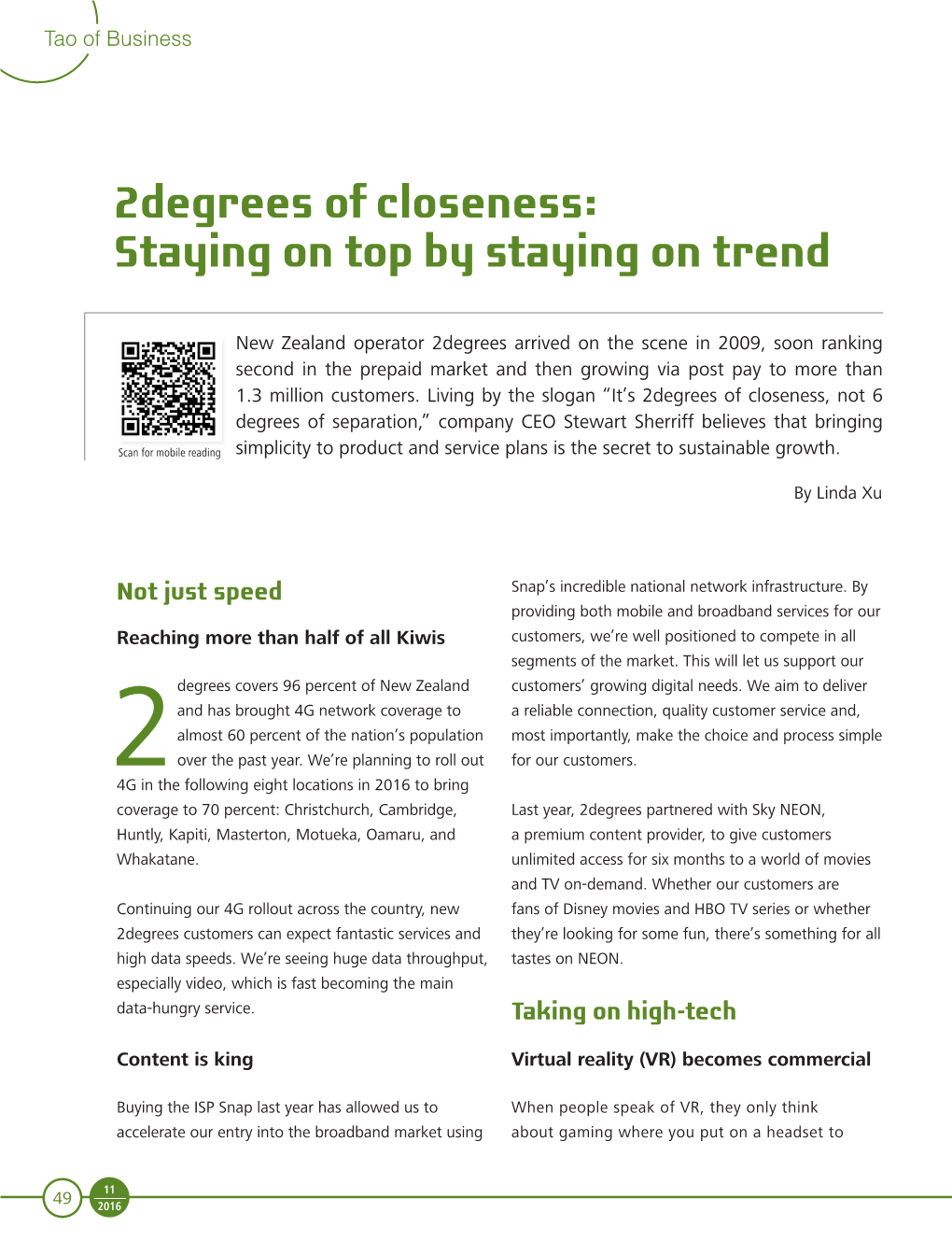 2Degrees of Closeness: Staying on Top by Staying on Trend