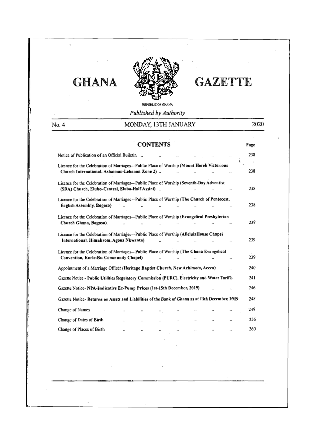 Ghana Gazette