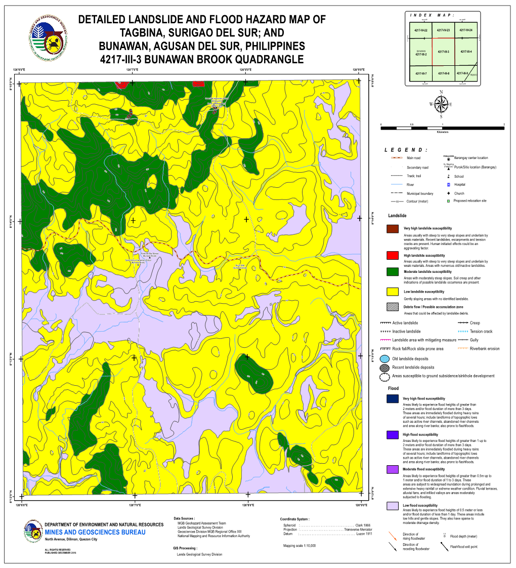 Detailed Landslide and Flood Hazard Map of Tagbina