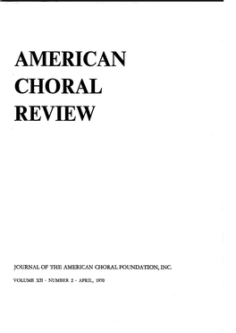 American Choral Review