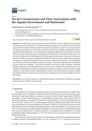 On the Coronaviruses and Their Associations with the Aquatic Environment and Wastewater