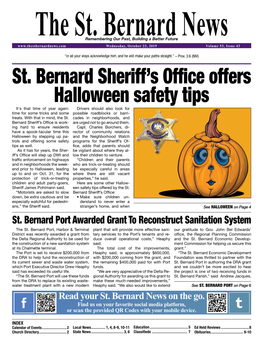St. Bernard Sheriff's Office Offers Halloween Safety Tips