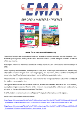 Some Facts About Madeira History