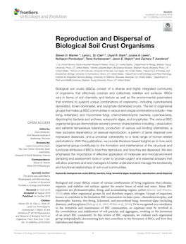 Reproduction and Dispersal of Biological Soil Crust Organisms