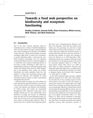 Towards a Food Web Perspective on Biodiversity and Ecosystem Functioning