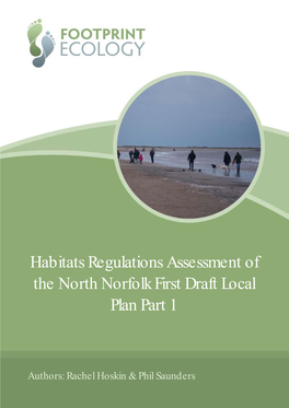 Habitats Regulations Assessment of the North Norfolk First Draft Local Plan Part 1