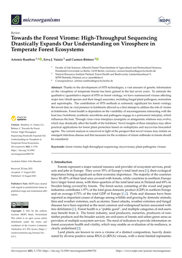 Towards the Forest Virome: High-Throughput Sequencing Drastically Expands Our Understanding on Virosphere in Temperate Forest Ecosystems