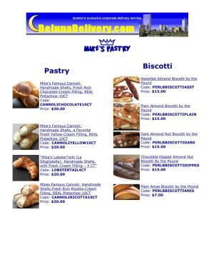 Pastry Biscotti