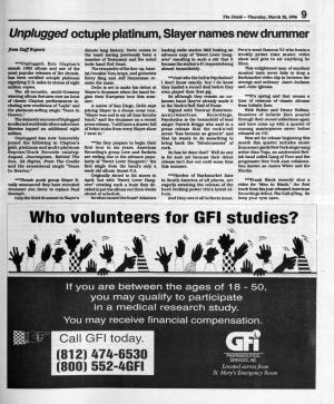 Who Volunteers for GFI Studies?