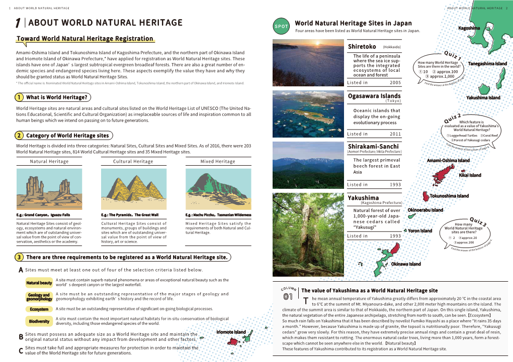 About World Natural Heritage About World Natural Heritage 2