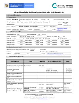 Ficha Ambiental Municipios