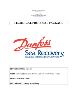 Technical Proposal Package