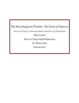 The Most Dangerous Predator: the Court of Chancery