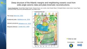 Deep Structure of the Atlantic Margins and Neighboring Oceanic Crust from Wide-Angle Seismic Data and Plate Kinematic Reconstructions