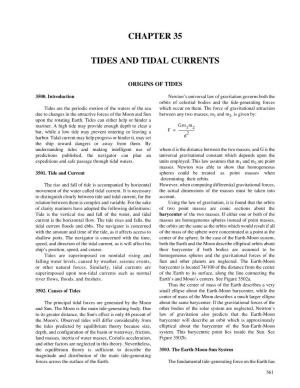 Chapter 35 Tides and Tidal Currents