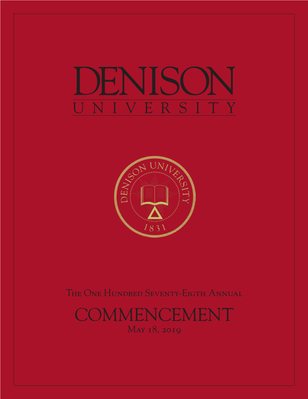 2019 Commencement Program