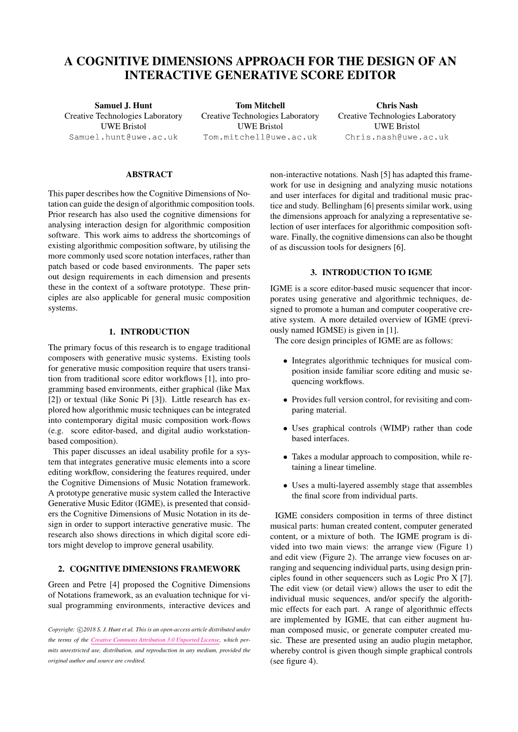 A Cognitive Dimensions Approach for the Design of an Interactive Generative Score Editor