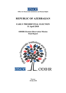 ODIHR Final Report on 2018 Presidential Election