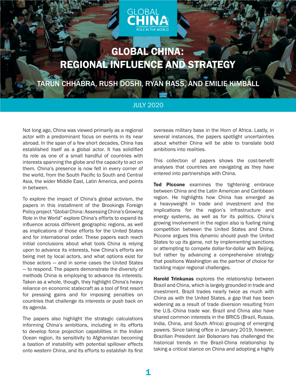 Global China: Regional Influence and Strategy