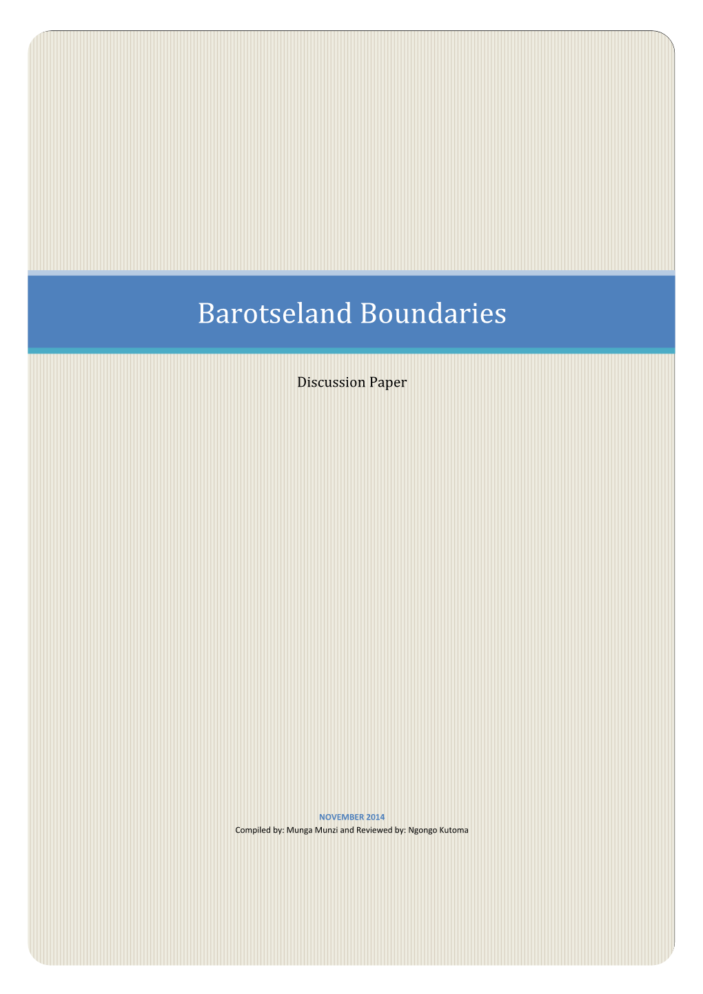 Barotseland Boundaries