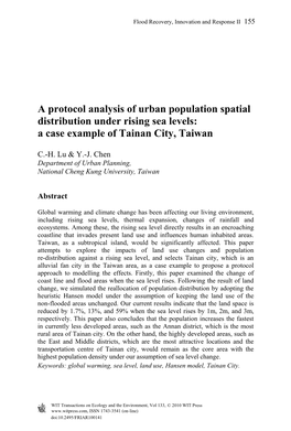 A Protocol Analysis of Urban Population Spatial Distribution Under Rising Sea Levels: a Case Example of Tainan City, Taiwan