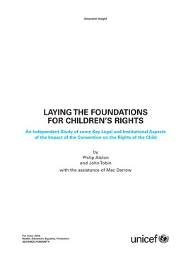 Laying the Foundations for Children's Rights