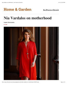 Nia Vardalos on Motherhood - San Francisco Chronicle 6/14/13 8:49 AM