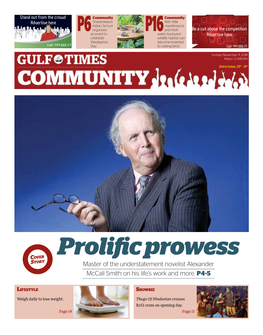 Master of the Understatement Novelist Alexander Mccall Smith on His Life's Work and More. P4-5