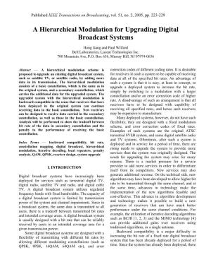 A Hierarchical Modulation for Upgrading Digital Broadcast Systems
