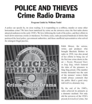 POLICE and THIEVES Crime Radio Drama