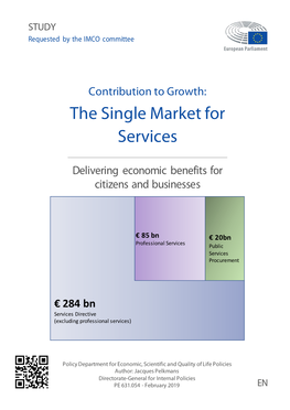 Contribution to Growth: the Single Market for Services. Delivering