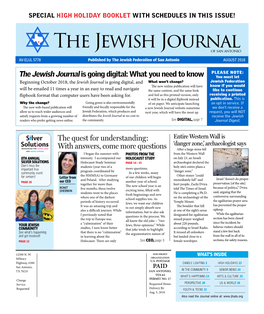 Jewish Journal August 2018