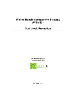 Wainui Beach Management Strategy (WBMS)