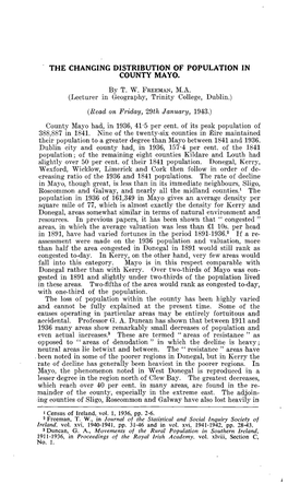 The Changing Distribution of Population in County Mayo