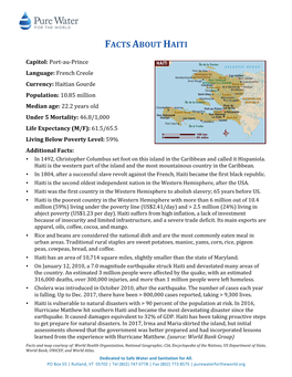 Facts About Haiti