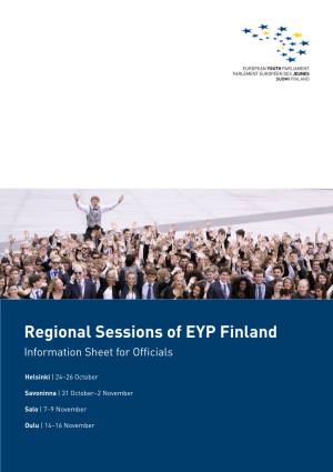 Regional Sessions of EYP Finland Information Sheet for Officials