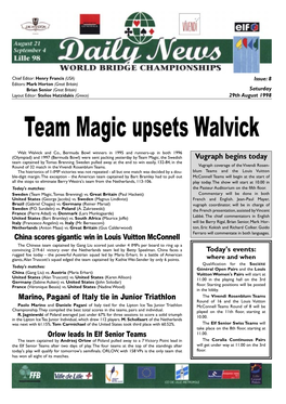 Team Magic Upsets Walvick